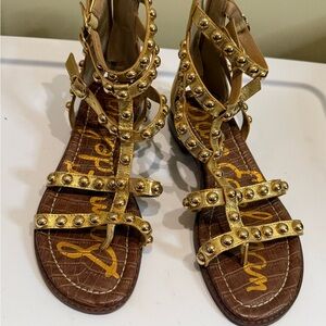 Sam Edelman Gold Studded Gladiator Sandals